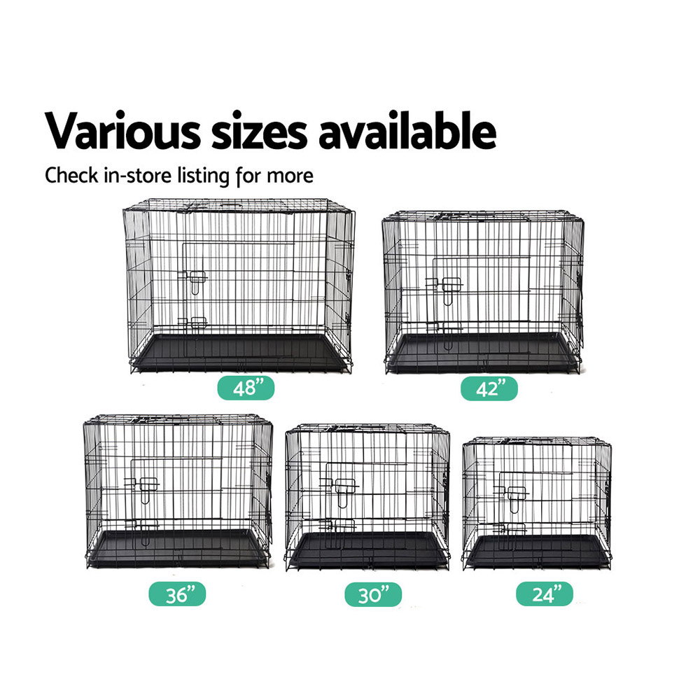 i.Pet 42" Dog Cage Crate Large Kennel 3 Doors image 6