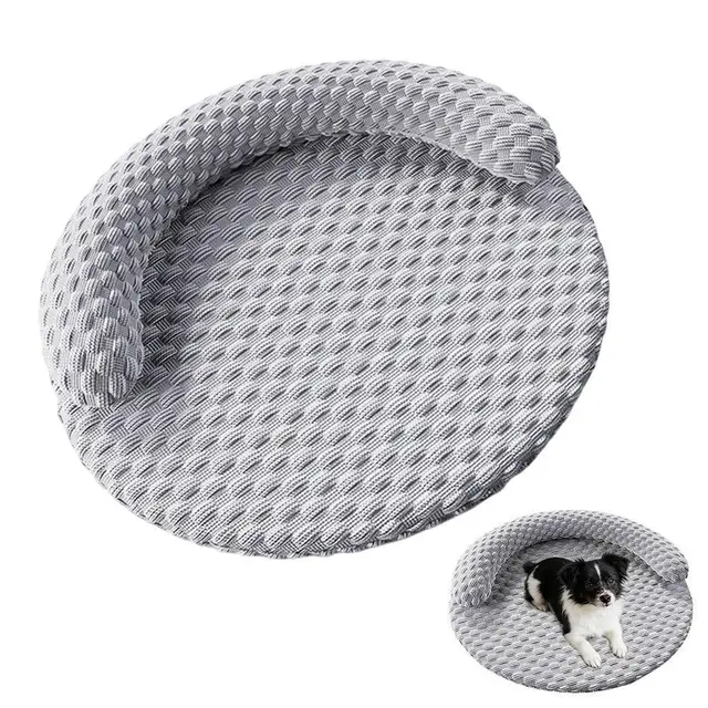 Washable Cooling Pet Bed with Removable Cover for Dogs & Cats - Dark Gray - M