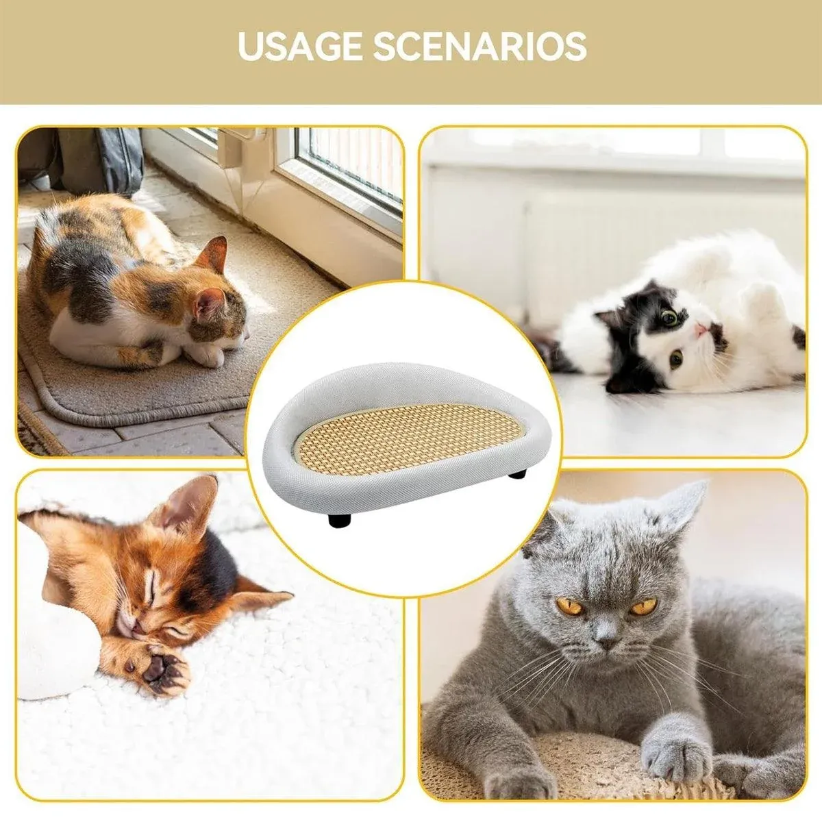 Large Cat Scratching Board Sofa Scratch Resistant Nest for Cats and Kittens - Brown image 7