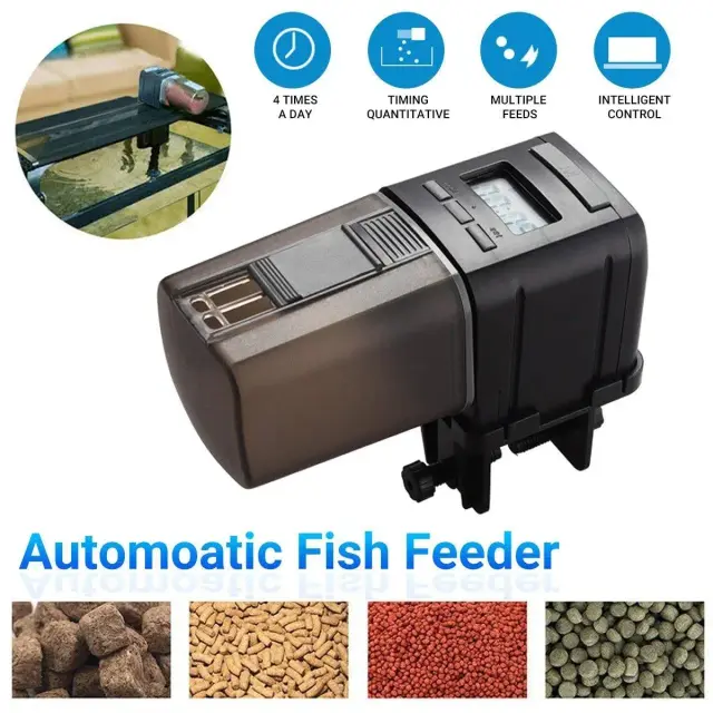 Automatic Fish Feeder Intelligent Timing Aquarium Large Capacity Food Dispenser