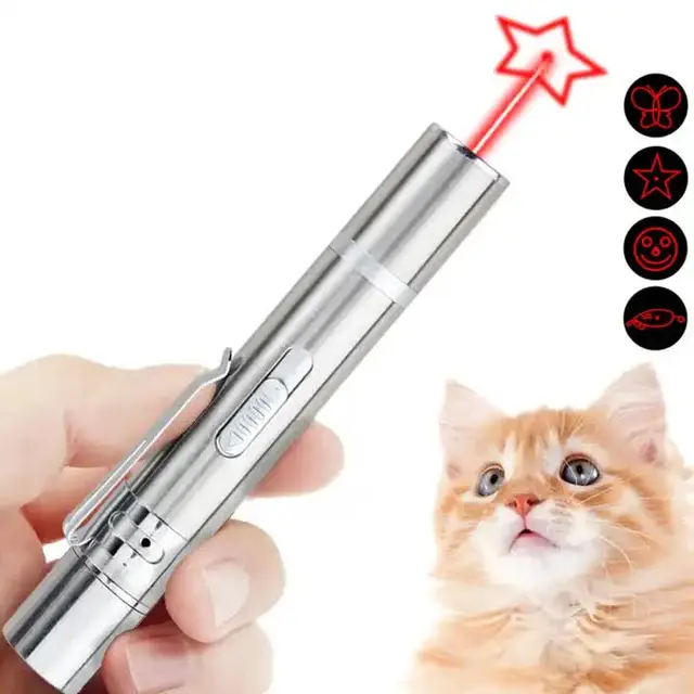 2PCS USB Rechargeable Multifunctional Laser Pointer for Cats - Interactive Toy with…