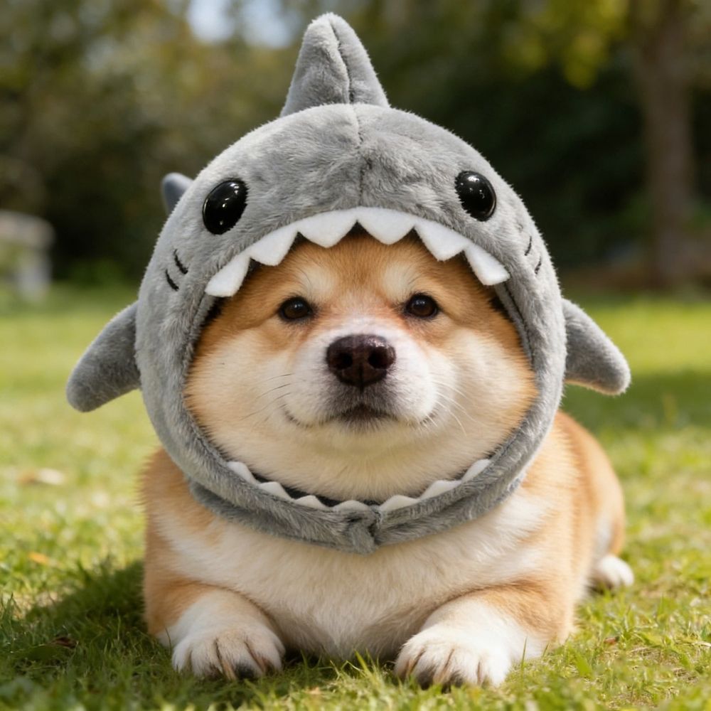 Soft Adjustable Shark Costume Hat For Dogs Cats Cute Pet Outfit Accessory For Party… image 2