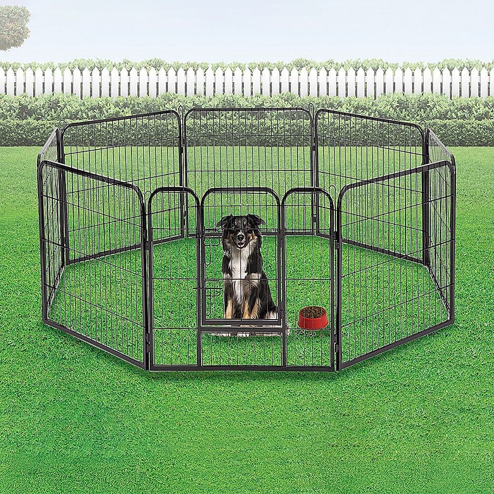 8 Panel Heavy Duty Pet Dog Playpen Puppy Exercise Fence Enclosure Cage image 2
