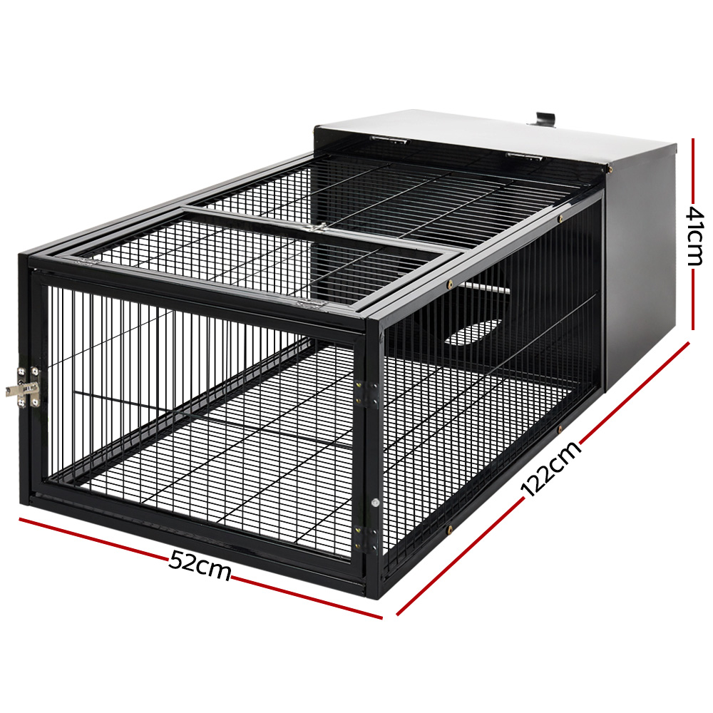 i.Pet Rabbit Cage 122x52cm Hutch Enclosure Carrier Metal image 2