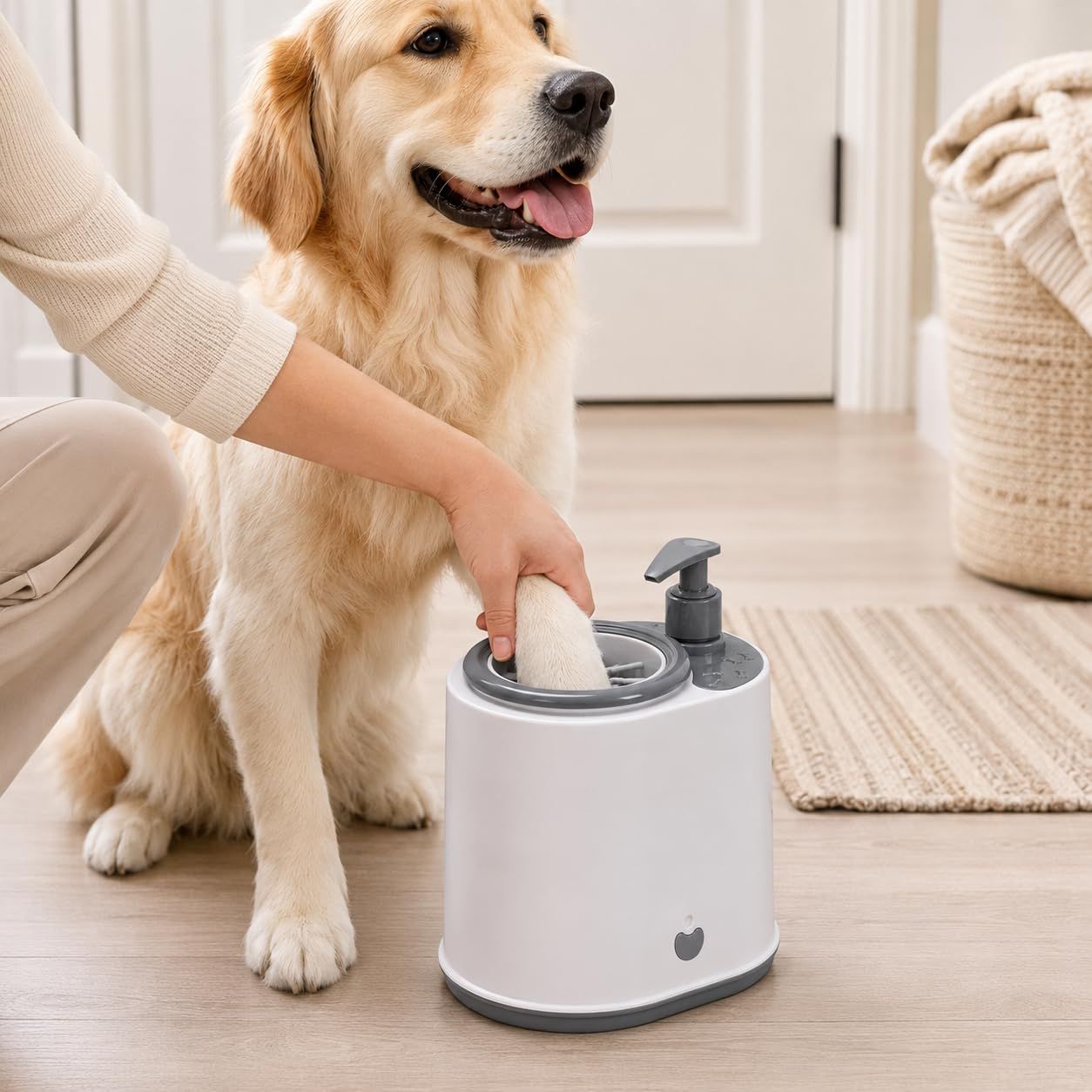 Safe ABS Animal Foot Bath Tool with Detachable Design, Gray image 4