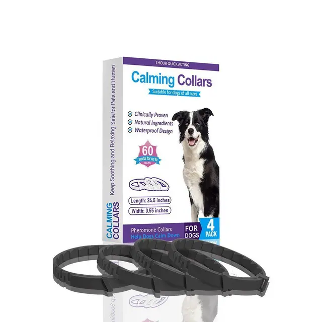 4 Pack Black Dog Calming Collar 62cm