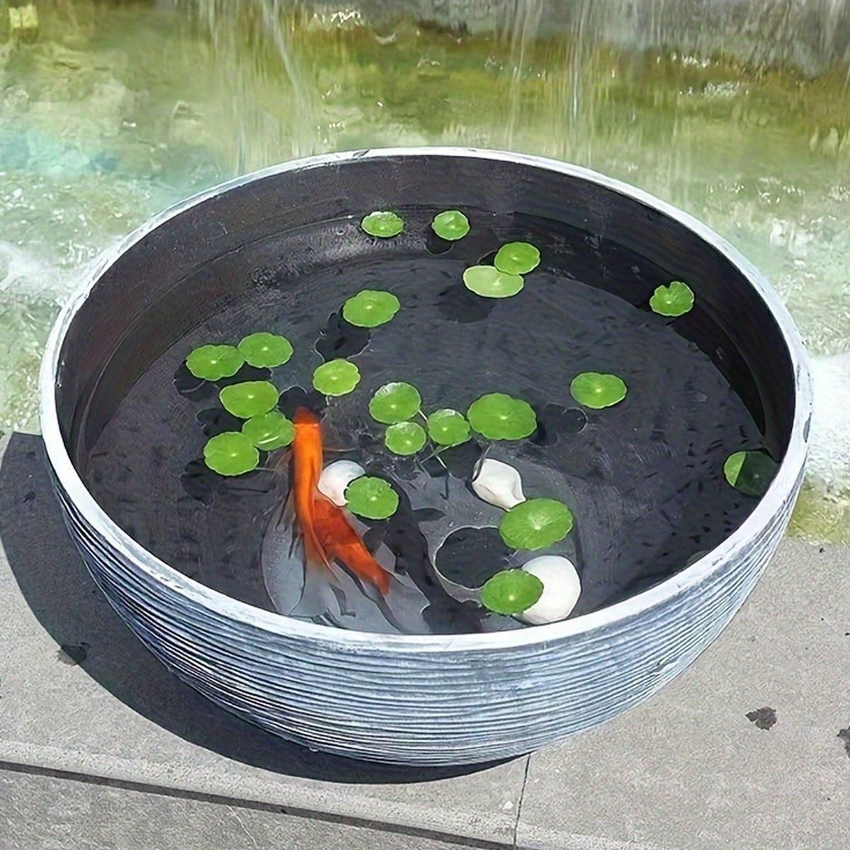 Ancient Fish Tank Lotus Flower Pot Water Lily Bowl Garden Decorative Planter image 9