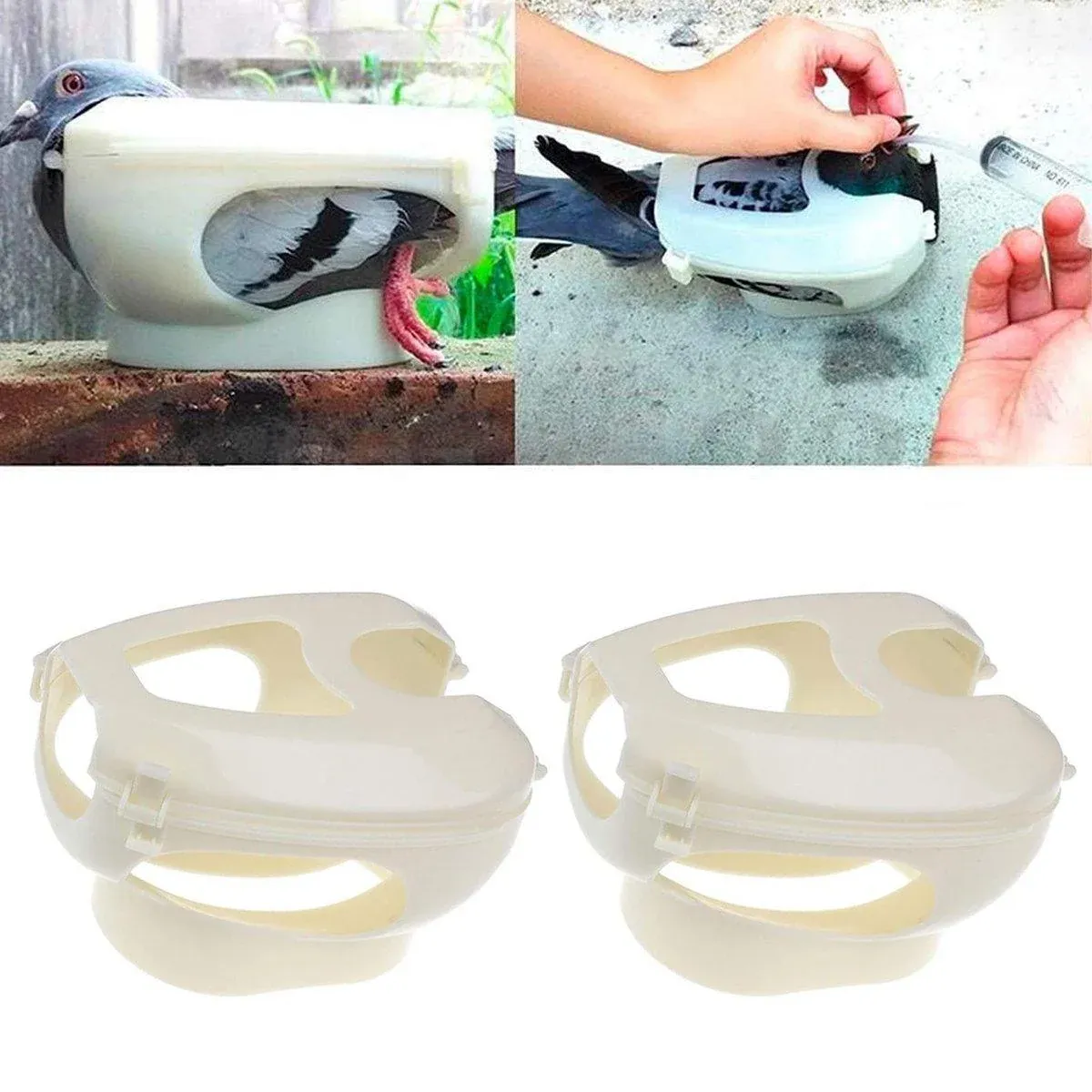 2X Practical Plastic Racing Pigeon Holder Fixed Frame Rack Bird Medicine Feeder image 11