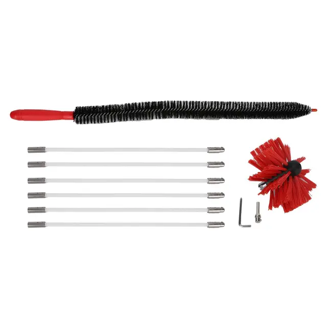 Chimney Brush Press Type Durable Nylon Soft Durable Small Size Inner Wall Cleaning…