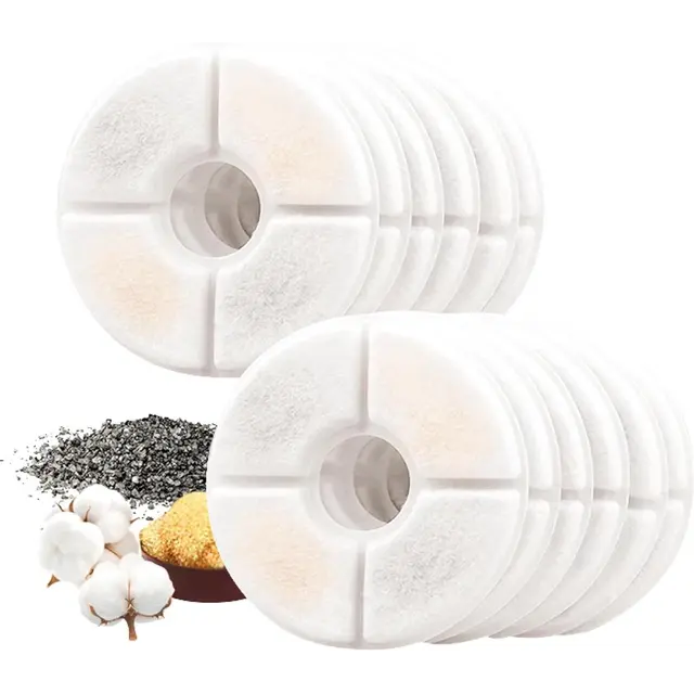 12 Pieces - Drinking Fountain Filters Refills - Water…, White, 3.5cm, 12 Piece