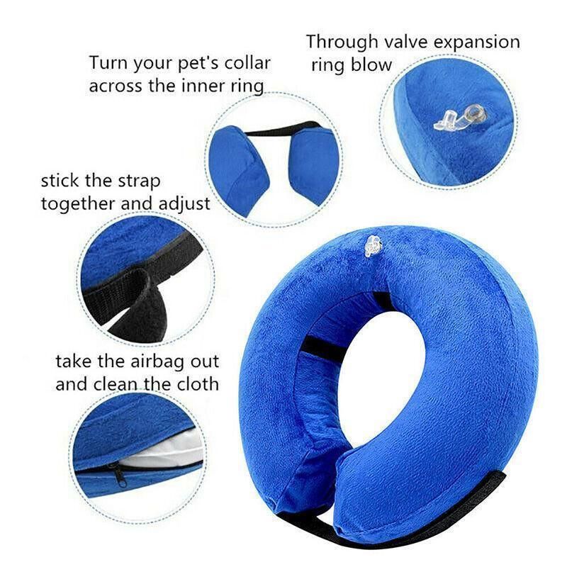 Grey Pet Dog Inflatable Soft Healing Collar Cone Wound Medical Cat Protective Jackets… image 12
