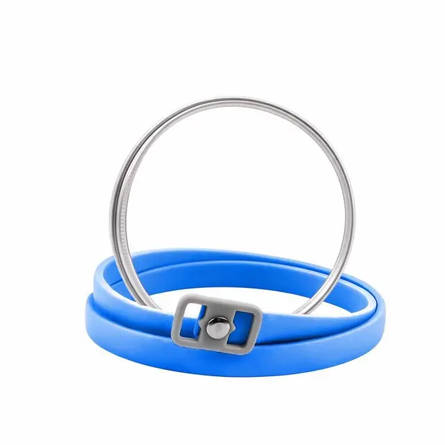 48cm Blue Feline Insect Barrier Strap Reusable Round Tin Case 8 Month Flea Tick…