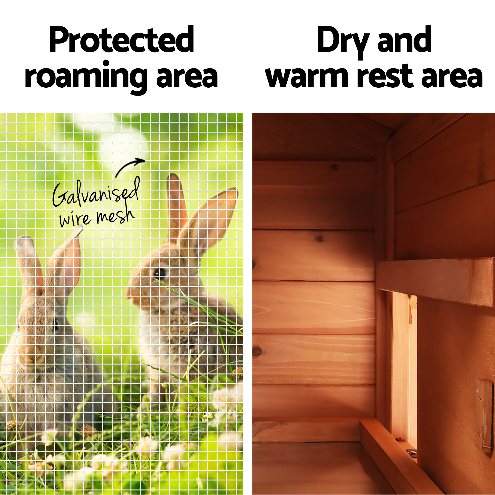 i.Pet Chicken Coop Rabbit Hutch 220cm x 44cm x 84cm Large Chicken Coop Run Wooden… image 9
