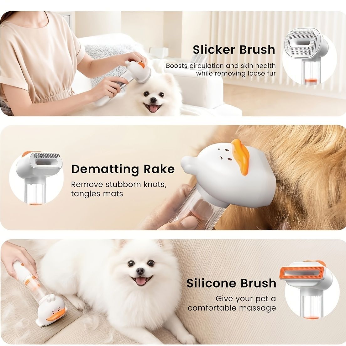 pet dematting comb cat and dog grooming brush image 6