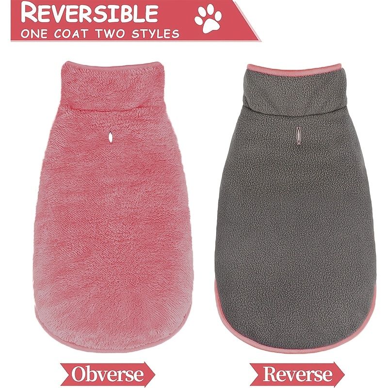 Pink XL Dog Fleece Vest, Super Warm & Windproof Winter Coat for Large Dogs image 5