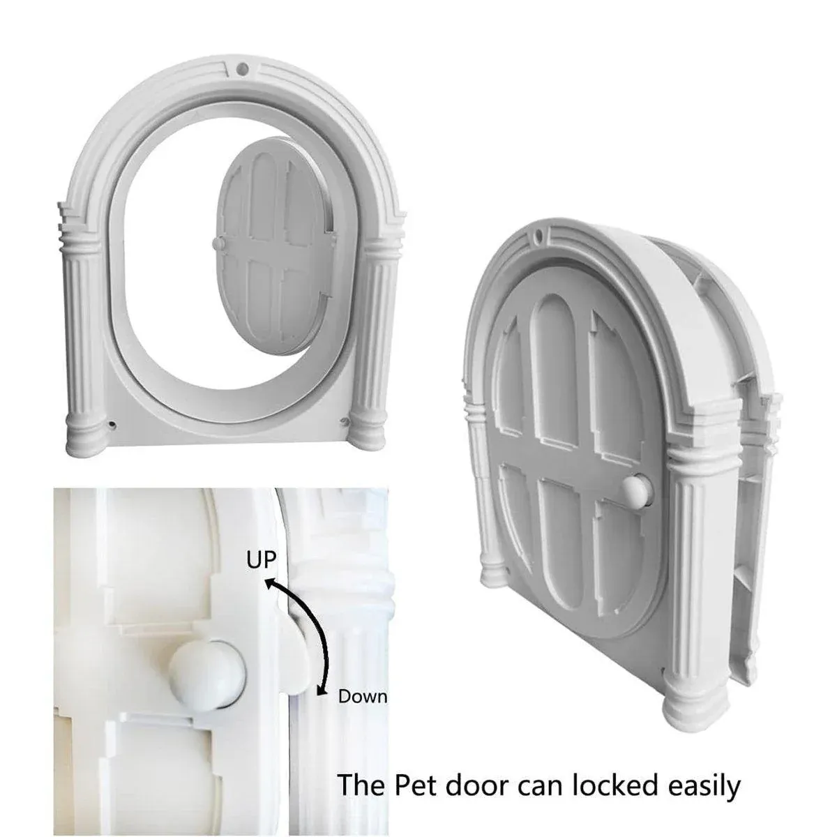 Controllable Cat Dog Door Flap for Pet House Adjustable Entry Exit Pet Door image 7