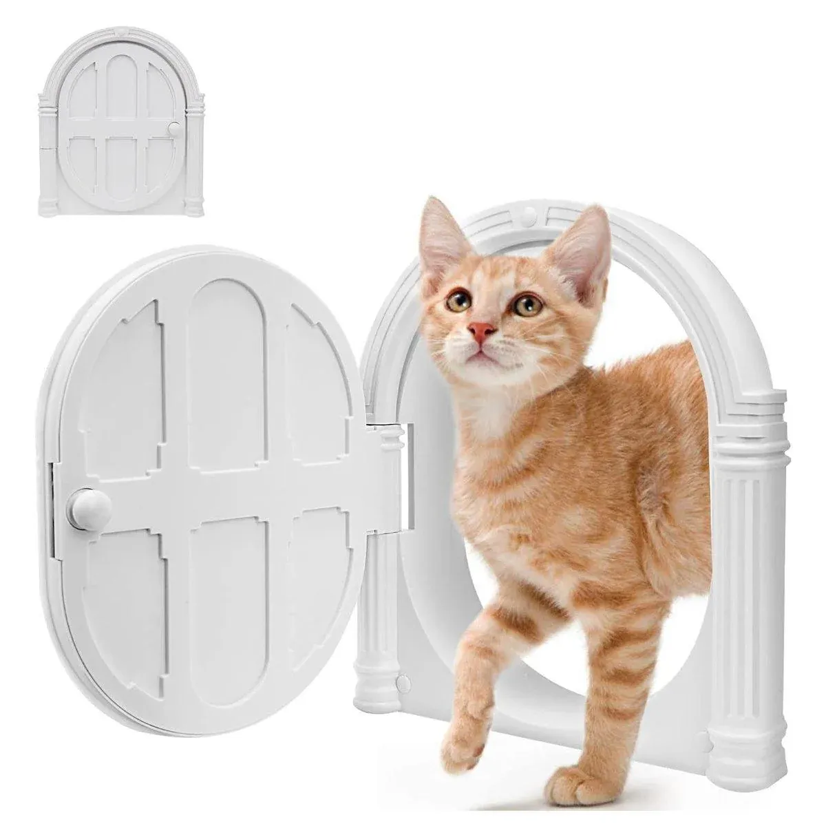 Controllable Cat Dog Door Flap for Pet House Adjustable Entry Exit Pet Door image 11