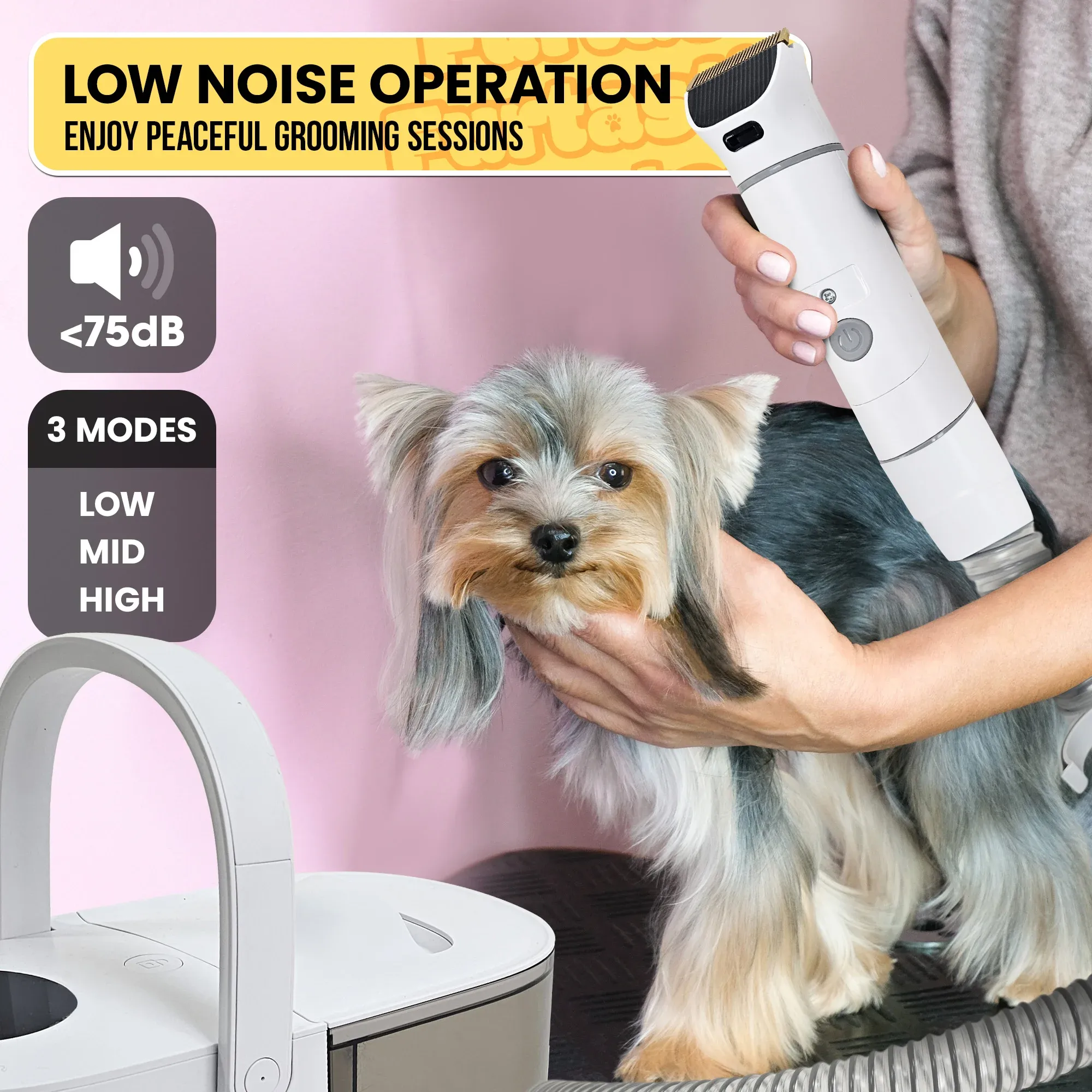 Furtastic 8-in-1 XL Pet Grooming Vacuum Kit 3L Dog & Cat Hair Trimmer Clipper Shedding… image 11