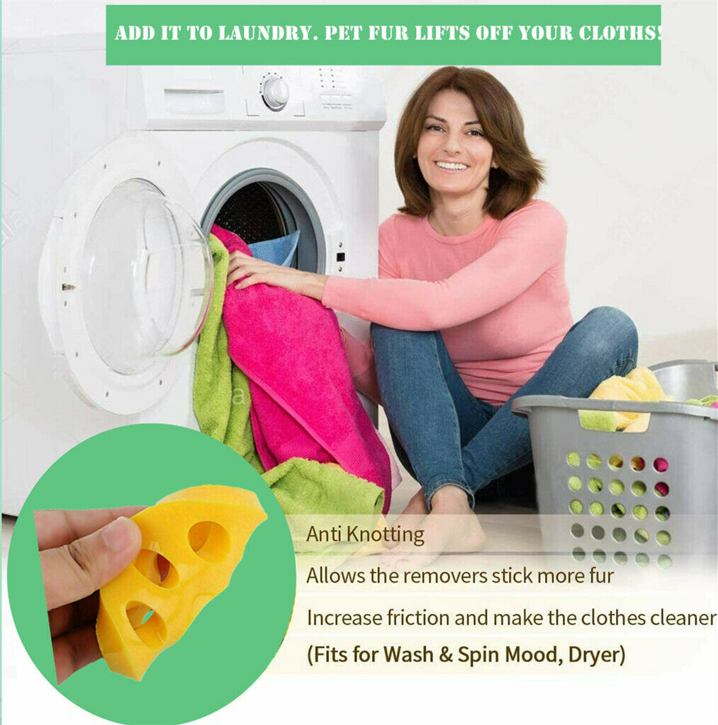 2 Pcs Pet Hair Remover Floating Fur Catcher Laundry Lint Dog CAT Washing Machine image 3