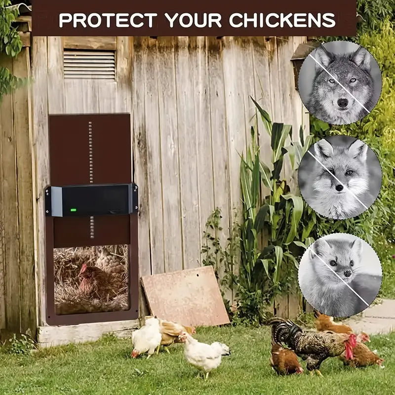 NNETM PCS Automatic Chicken House Coop Door Light-Sensitive Night And Morning Delay… image 5