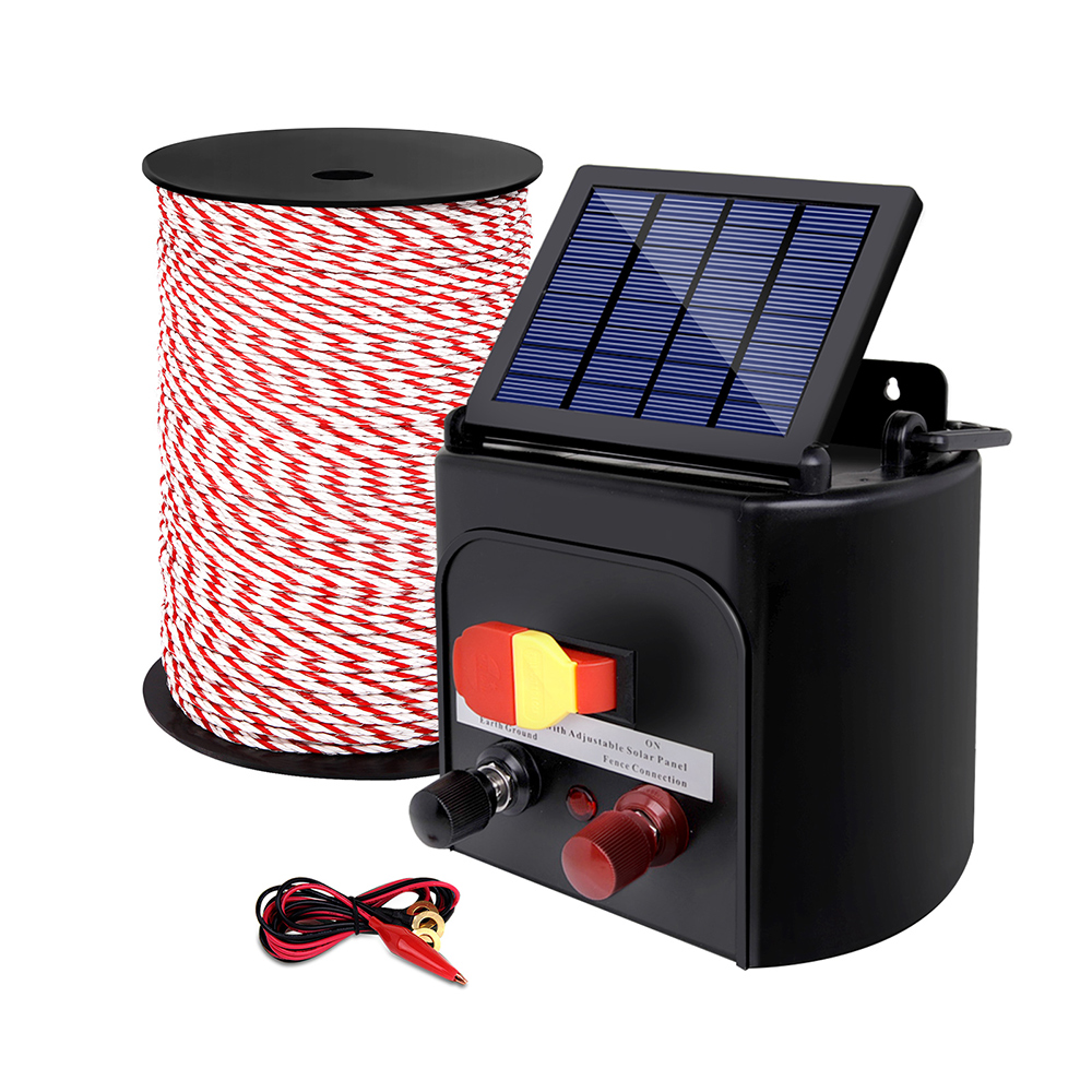 Giantz Fence Energiser 3KM Solar Powered Electric 500M Poly Rope image 3