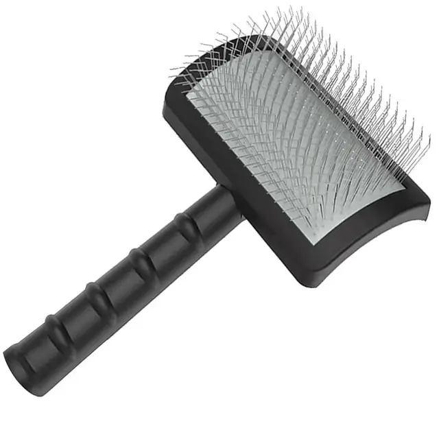 Firm Slicker Brush for Dogs- Extra Long Pin Slicker Brush for Large Dog Pet Grooming…