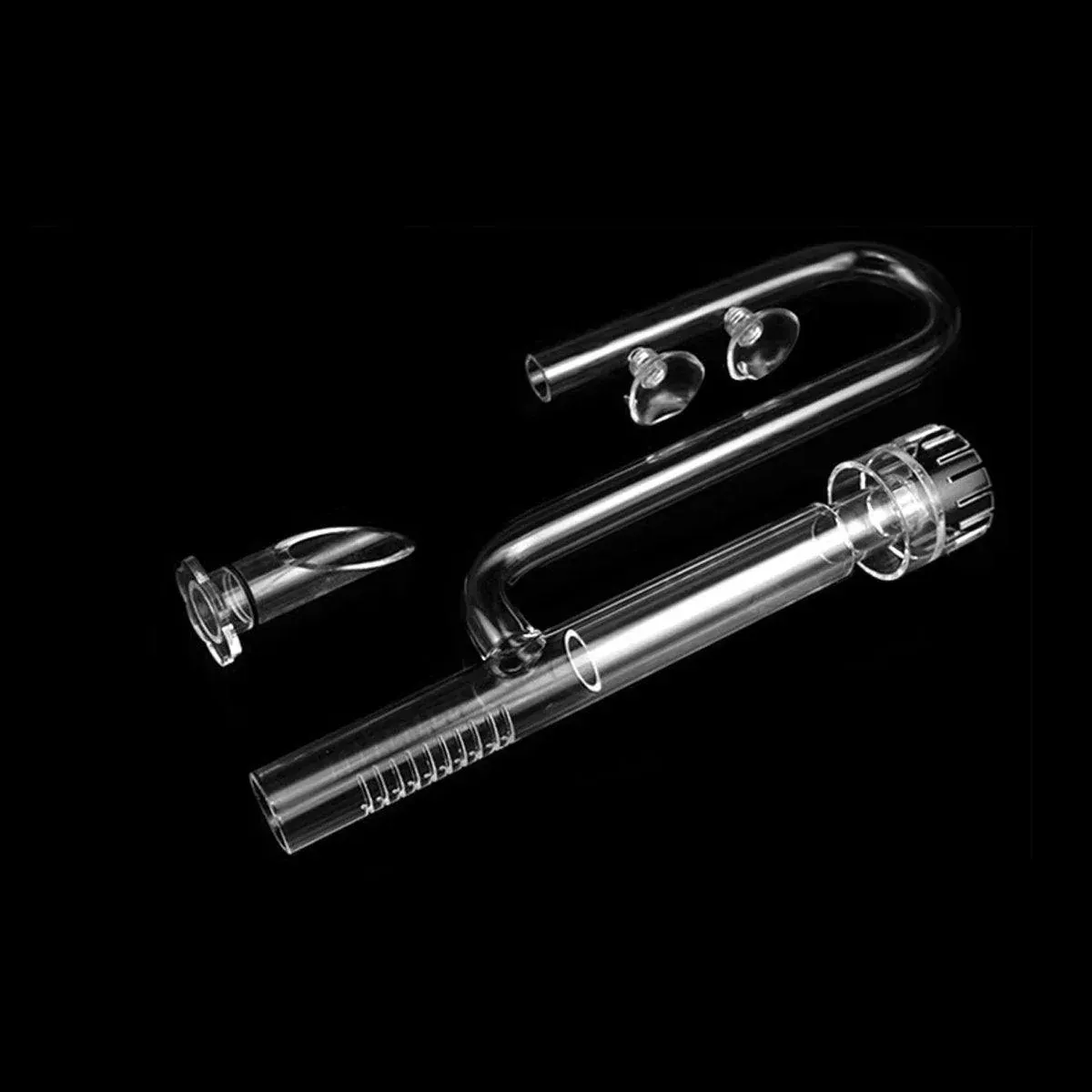 Aquarium Glass Inlet Outlet Pipe Fish Tank Filter Oil Film Remover Plant Holder - Lily… image 13