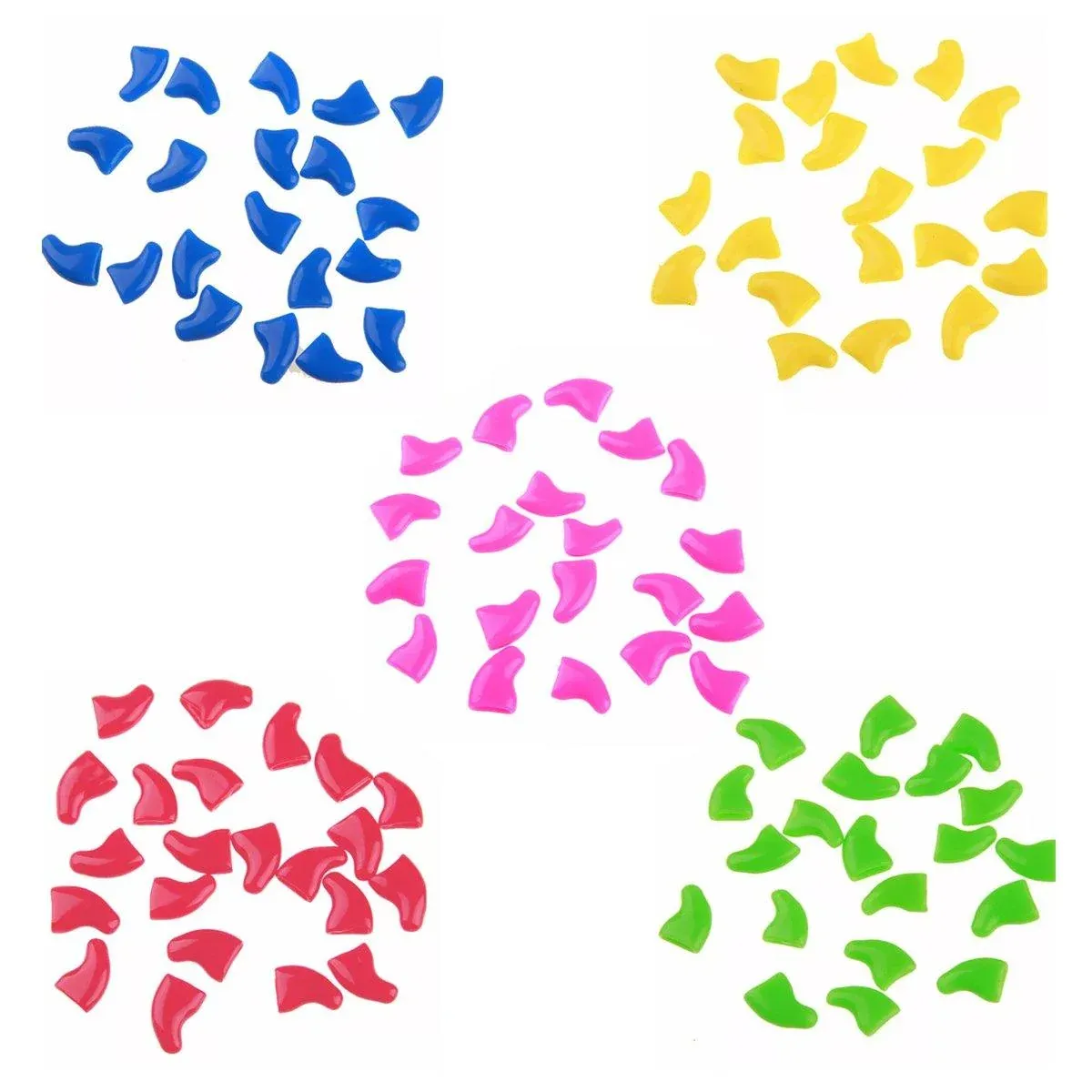 100PCS Anti Scratch Paw Covers for Cats and Kittens Nail Protector Soft Paw - Flat-M image 14