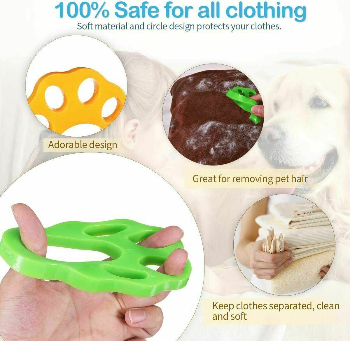 2 Pcs Pet Hair Remover Floating Fur Catcher Laundry Lint Dog CAT Washing Machine image 6