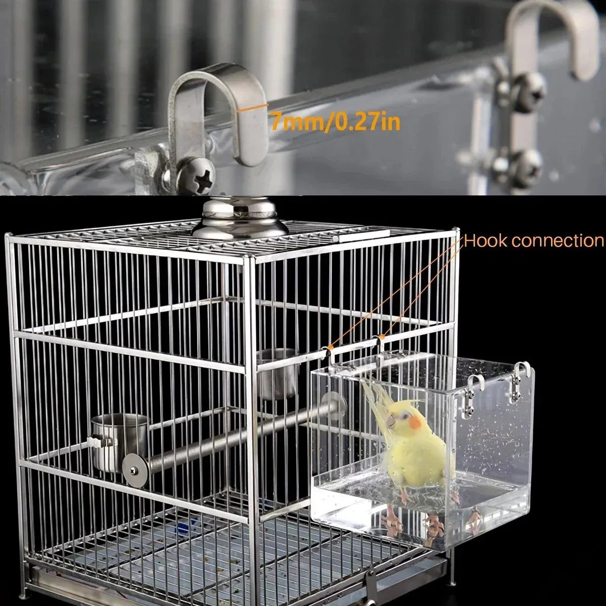 Bird Bathing Box Basin for Birds Outdoor Bathing Pool Bird Shower Basin for Pets image 7