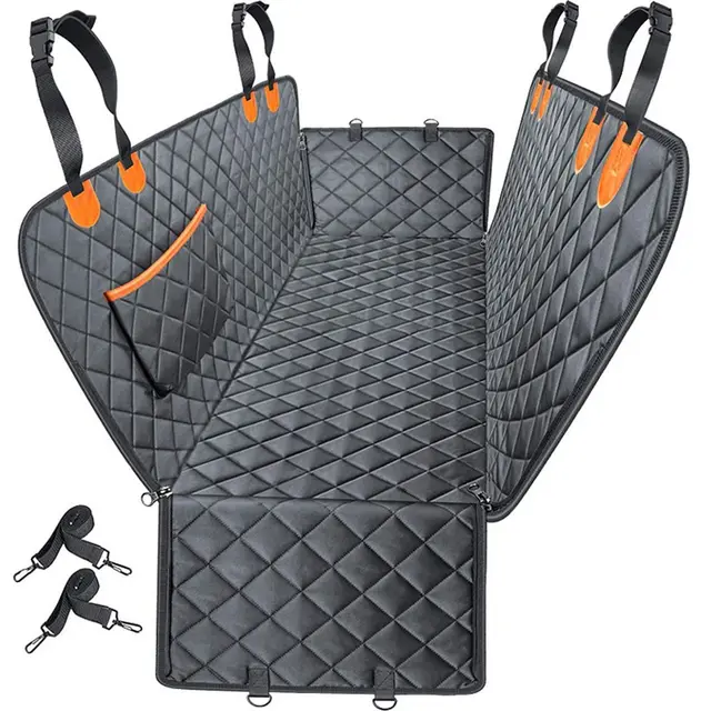 Heavy Duty Dog Car Seat Cover with Side Flaps – Waterproof Pet Back Seat Cover