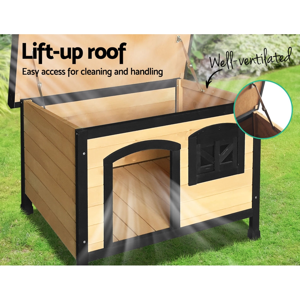 i.Pet Dog Kennel Large Wooden Outdoor Indoor House Pet Puppy Crate Cabin Waterproof image 5