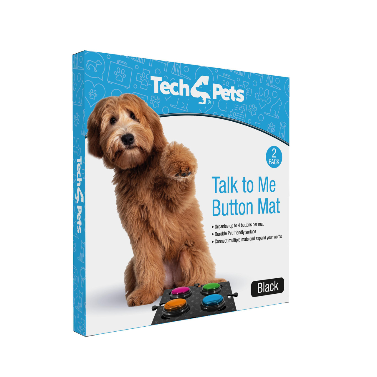 Tech4Pets Black Mat 2-Pack for Talking Buttons & Floor image 6