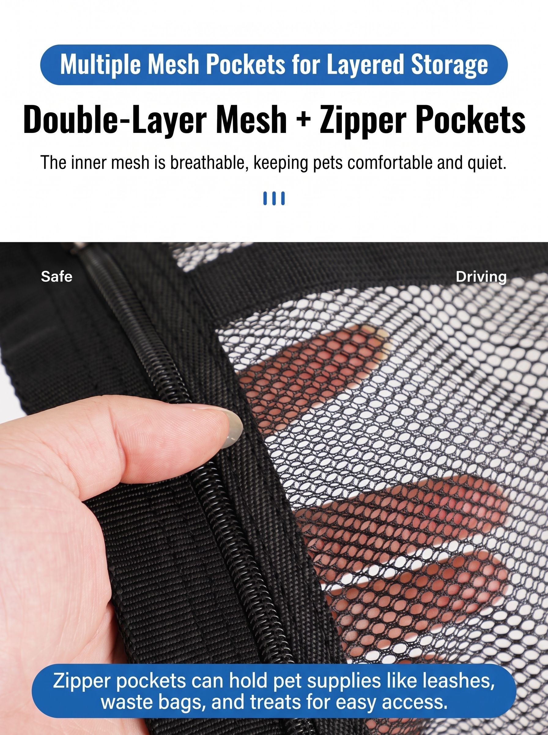 Car Pet Barrier Net for Front Seat Gap image 9
