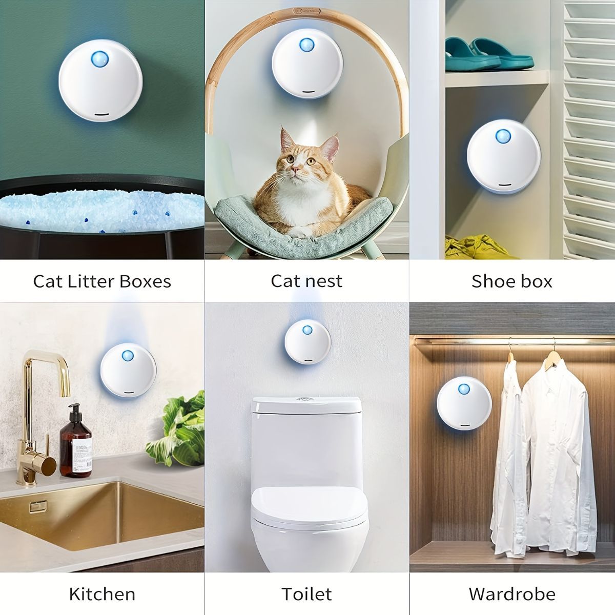 Automatic Pet Odor Eliminator Smart Litter Box Freshener Pet Toilet Air - White - Size… image 3