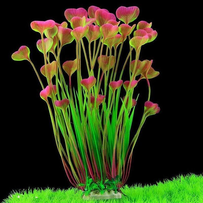 Aquarium 40cm Artificial Simulation Water Plants Fish Tank Plant Grass Decor - Red image 10