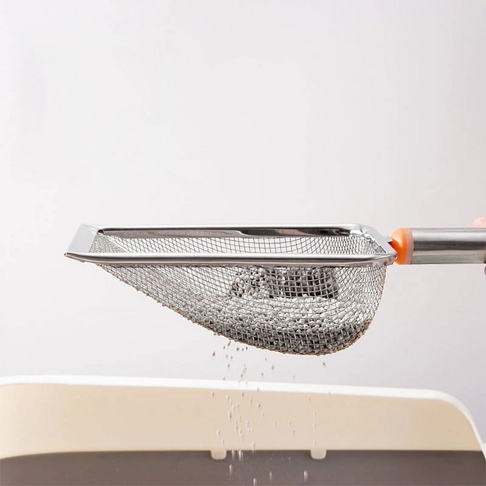 Stainless Steel Fine Mesh Cat Litter Scoop Easy To Clean Non-Stick Shovel For Reptiles… image 2