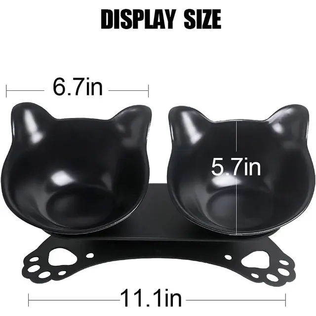 Elevated Cat Bowls Double Cat Dog Bowls