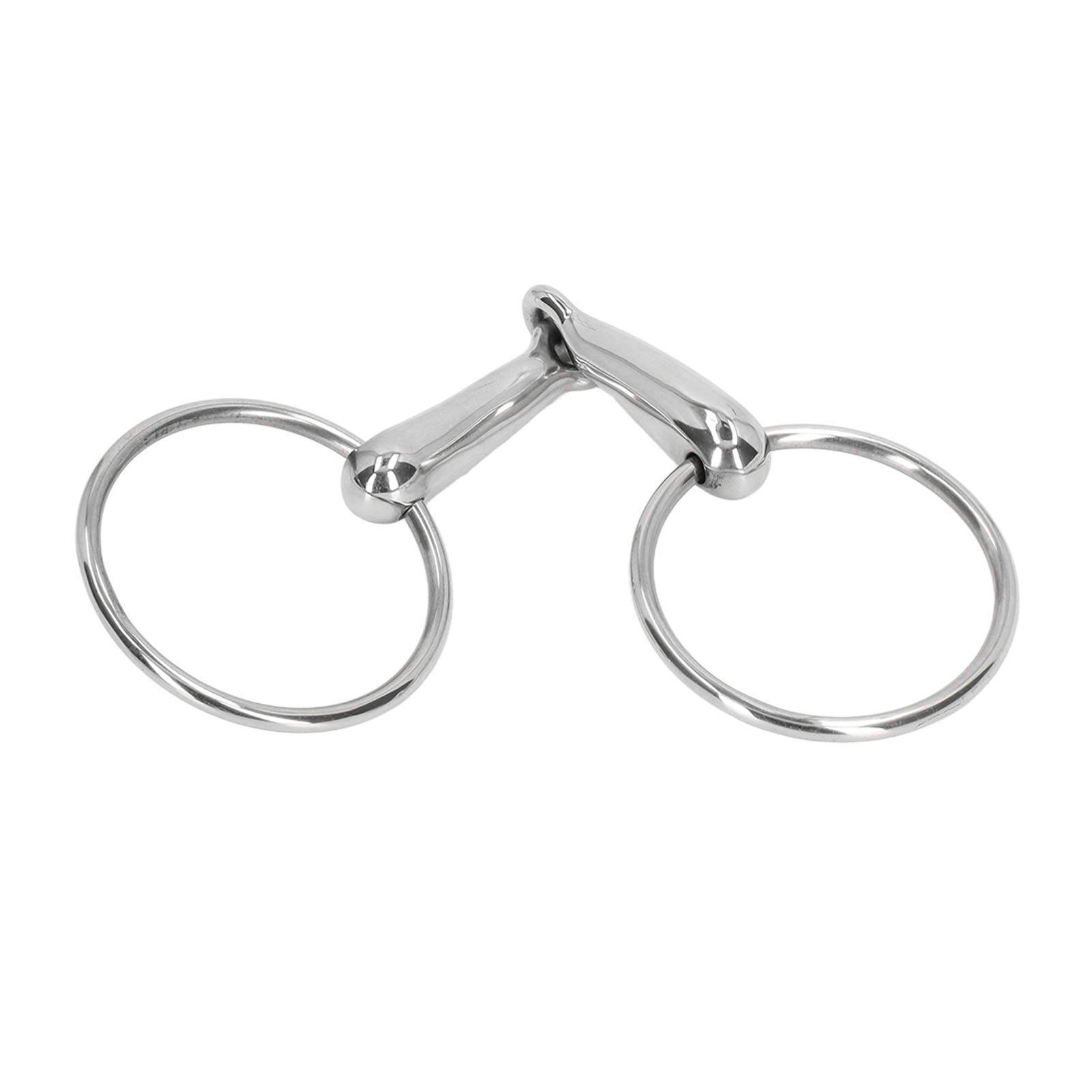 Horse Snaffle Bit Stainless Steel Horse Mouth Bit Jointed Chewing Mouth Roller 135mm image 2