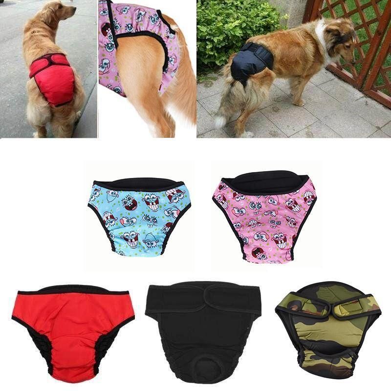 Washable Female Pet Dog Cat Nappy Diaper Physiological Pants Panties Underwear Red - L image 10