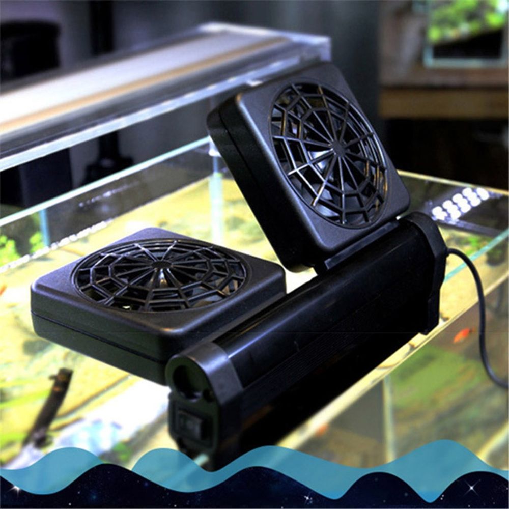 Aquarium Cooling Fans Cold Wind Chiller Adjustable Water Cooler 2 Fan Heads image 3