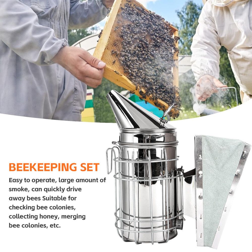 110 Beekeeping Equipment Tool Bee Smoker Brush Fork Hive Tool Bee Catcher Marker image 6