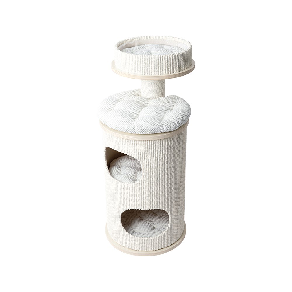 HONEYPOTCAT PURRING Multi-Level Sisal Barrel Cat Tower - 95cm