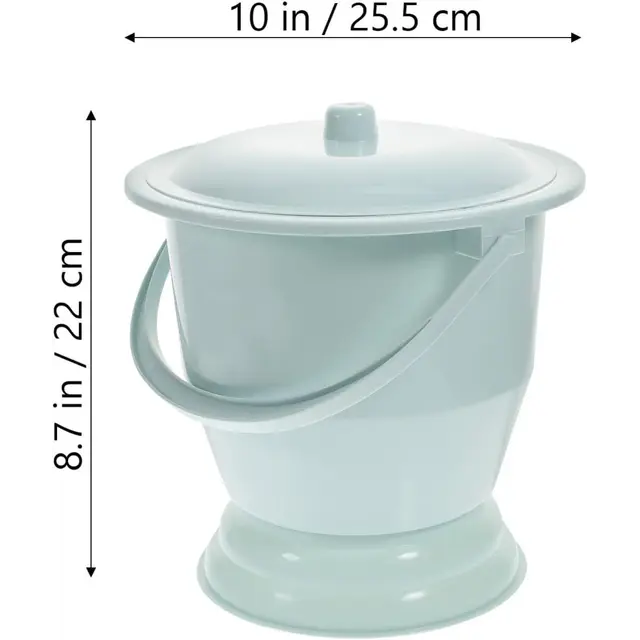 Pee Container Portable Toilets with Lid and Handle Urine Pot Hospital Spittoon Bedpan…