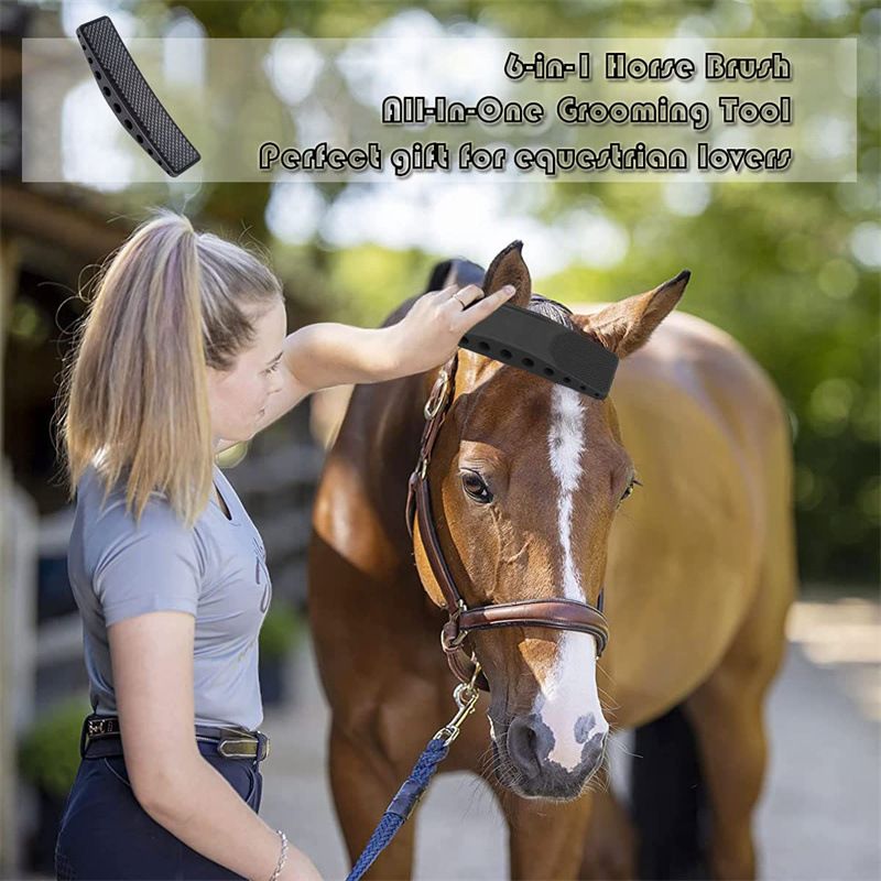 Horse Brush Hair Grooming Shedding Massage Tool Supplies Groomer Stuff Short Haired… image 2