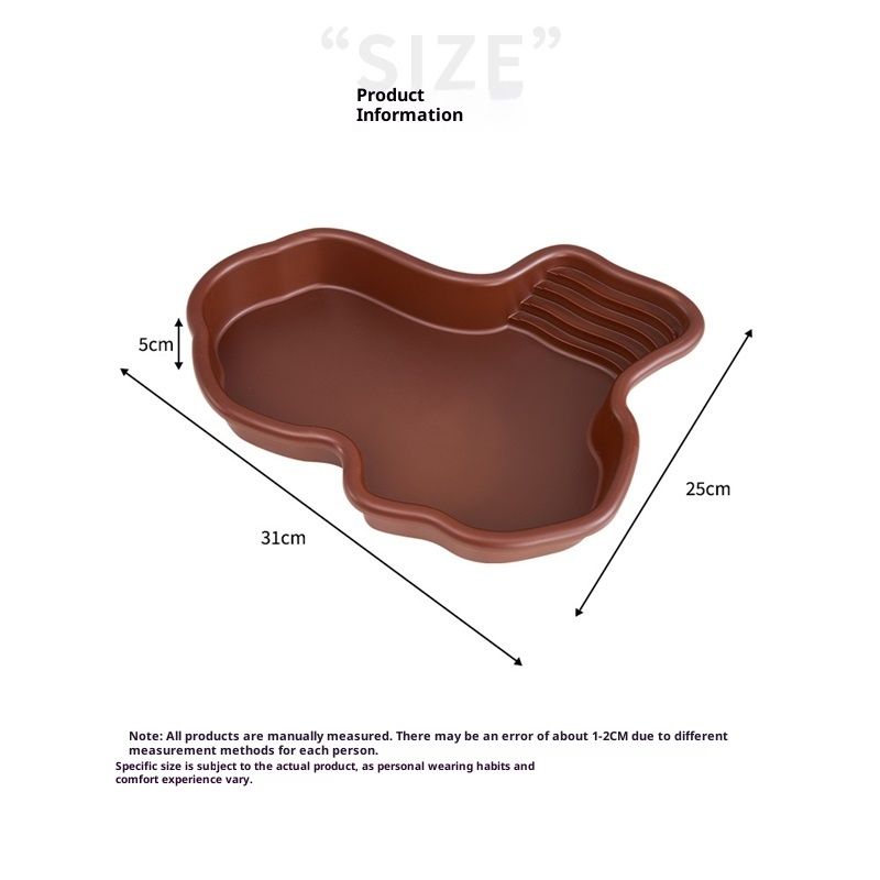 Extra Large Reptile Bathing Pool Reptile Feeding Dish Water Bowl with Ramp…, Brown image 4