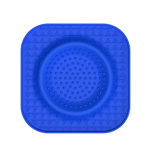L Blue 2-Pack Premium Silicone Pet Lick Mat - Slow Feeder for Dogs and Cats with…