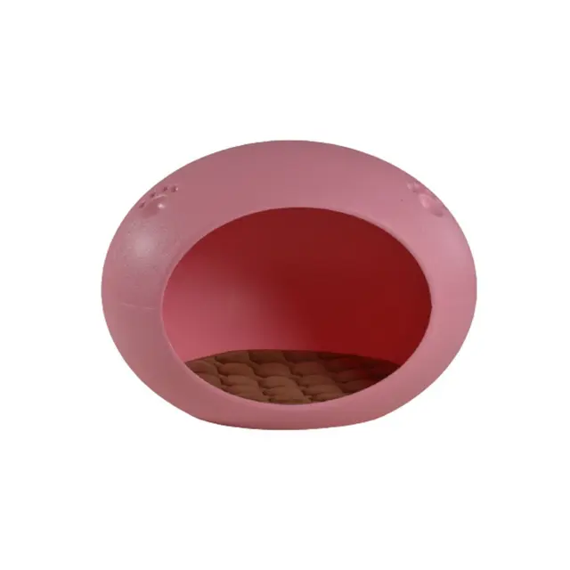 YES4PETS Medium Cave Cat Kitten Box Igloo Cat Bed House Dog Puppy House Pink