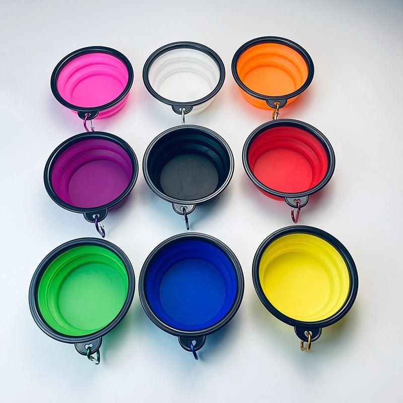 Collapsible Silicone Pet Bowl for Cat Dog Portable Food and Water Feeder - Purple image 4
