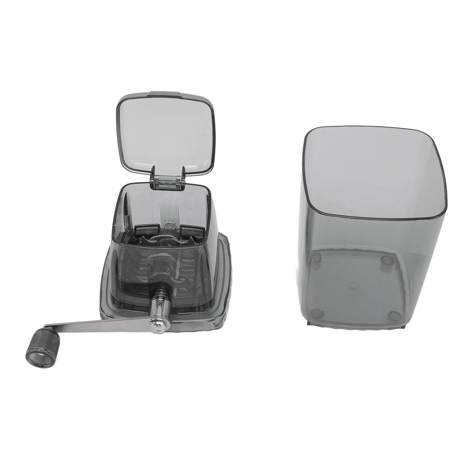 Manual Ice Crusher Small Portable Shaver Hand Operated Snow Cone Machine for Home Grey image 10